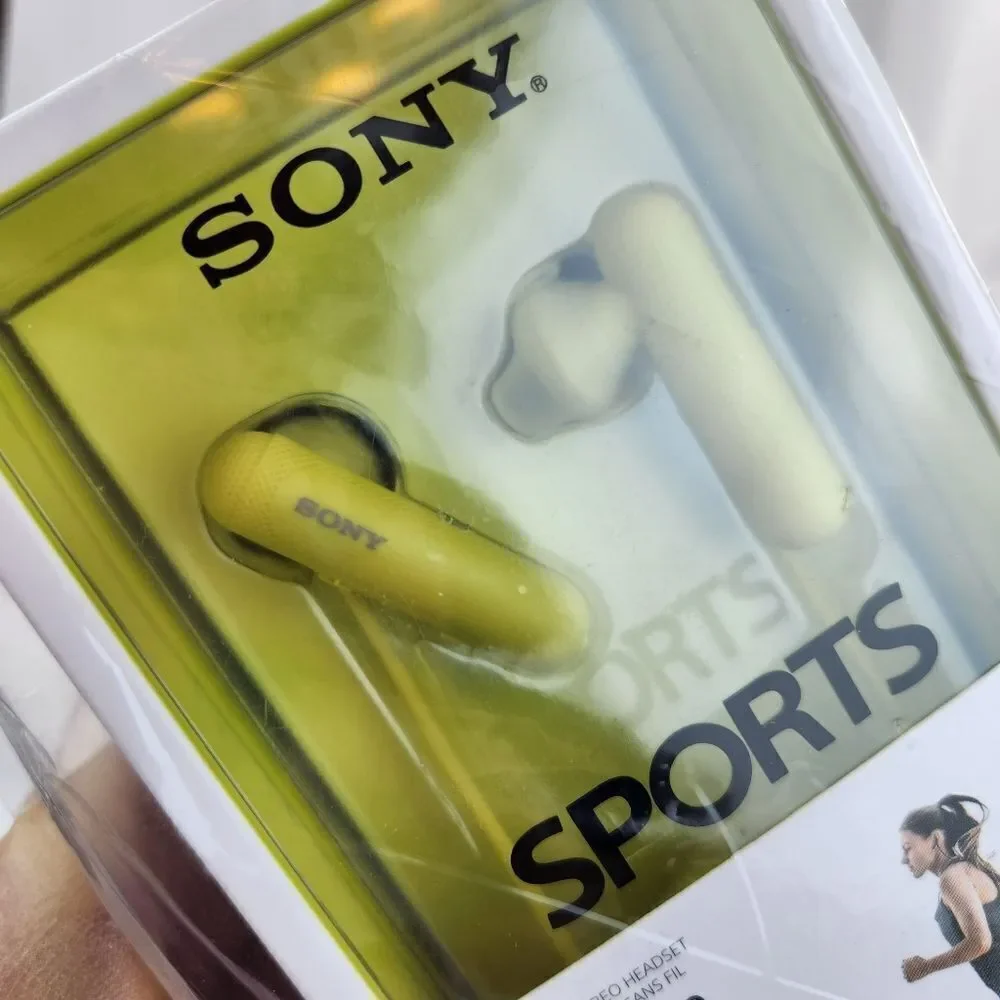 🩵NIB Sony Yellow WI-SP500 Extra Bass Bluetooth Wireless Sports Earbuds